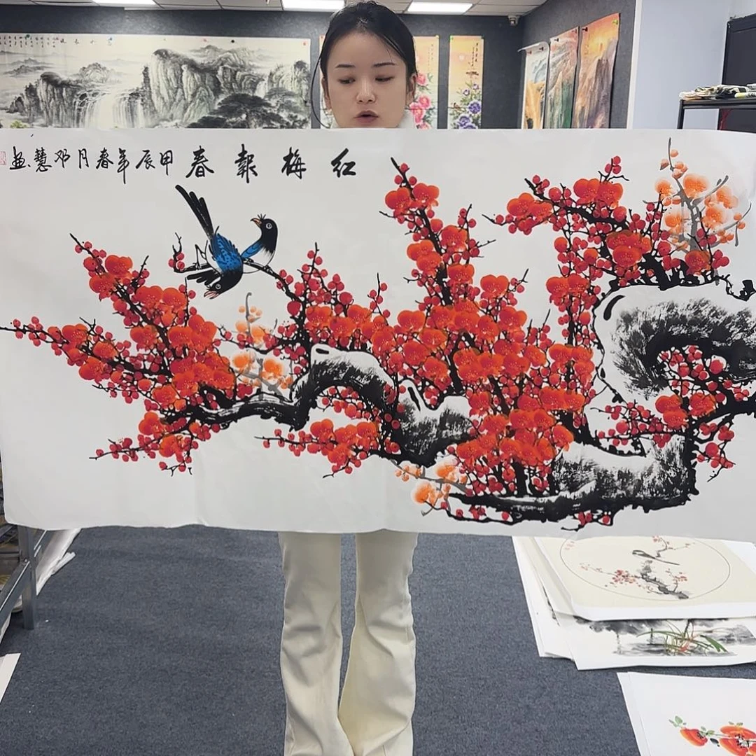 国画作品小姐姐放漏中
