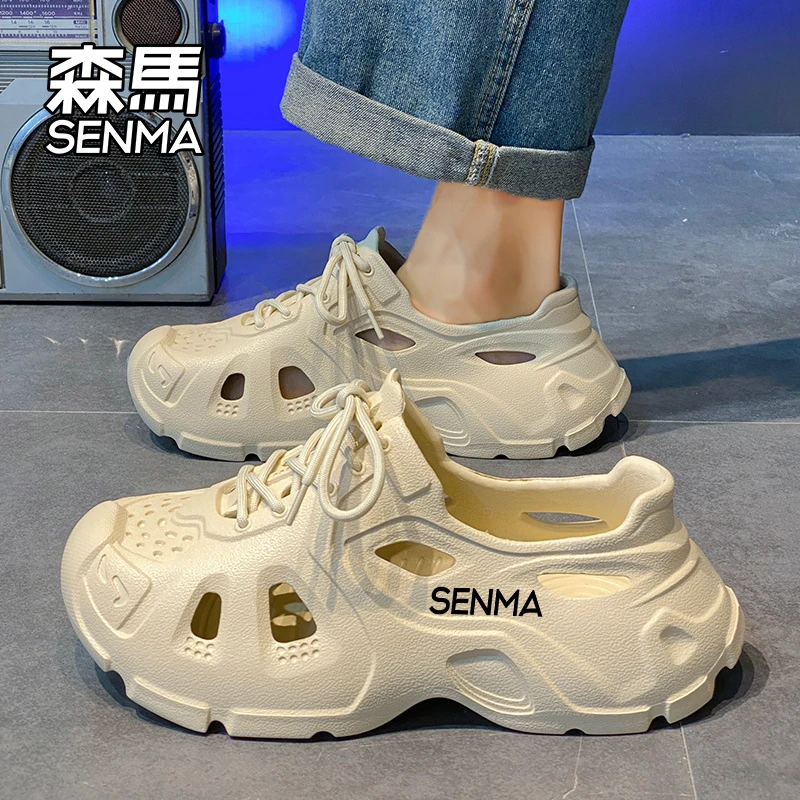 森马凉鞋男士夏季新款外穿透气沙滩凉鞋开车两用防滑包头洞洞拖鞋