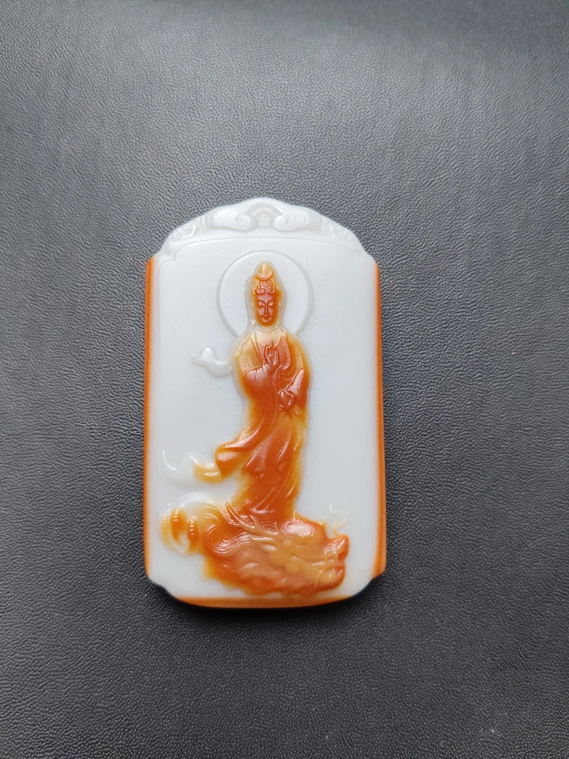 天然盆景石戈壁石五彩石奇石 石头吊坠