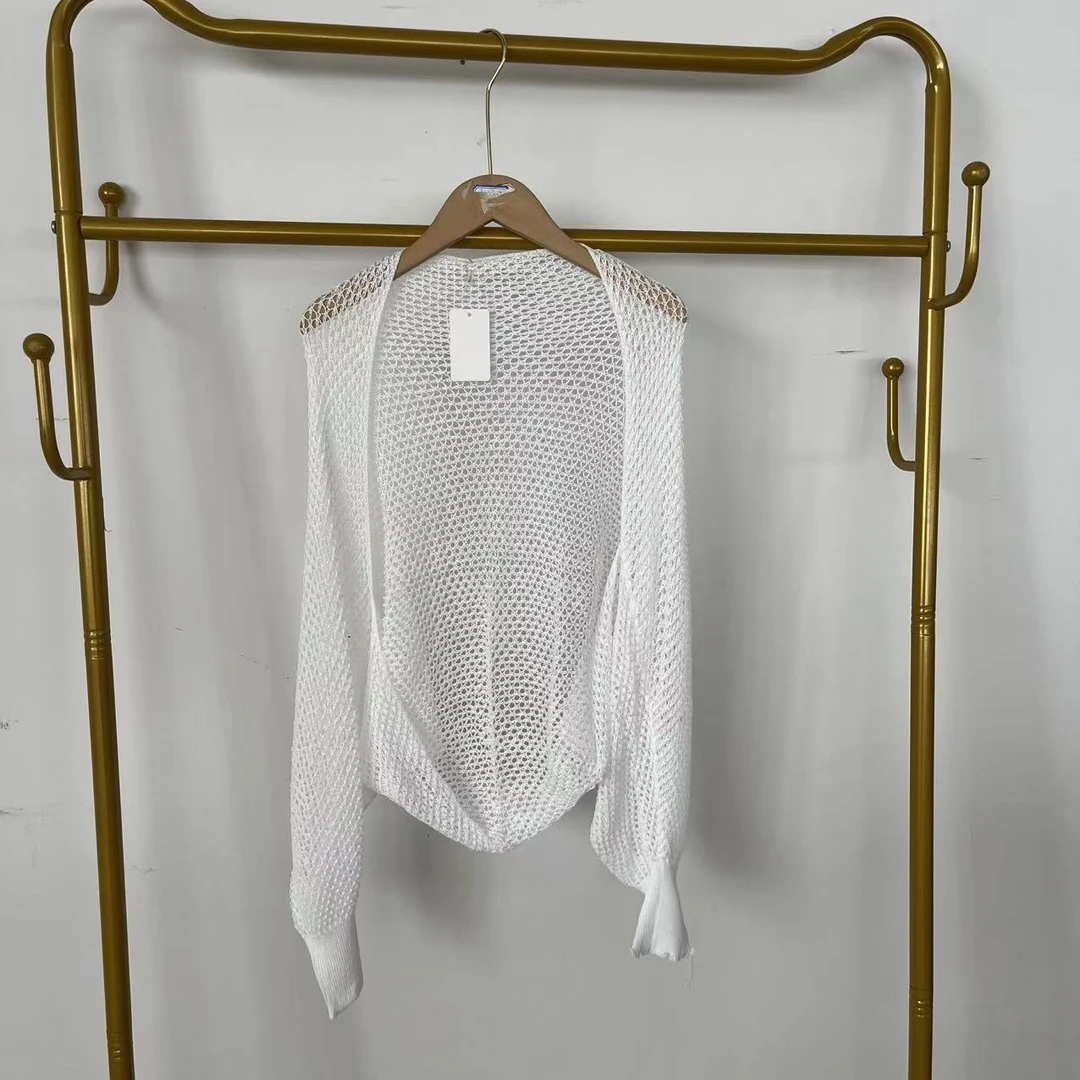 C19-4-023款   140白色镂空纯色开衫