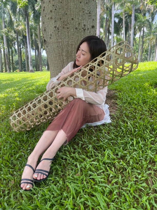 竹夫人冰枕手工竹编竹抱枕家居用品果篮果篓1.1m*16cm （发顺丰）