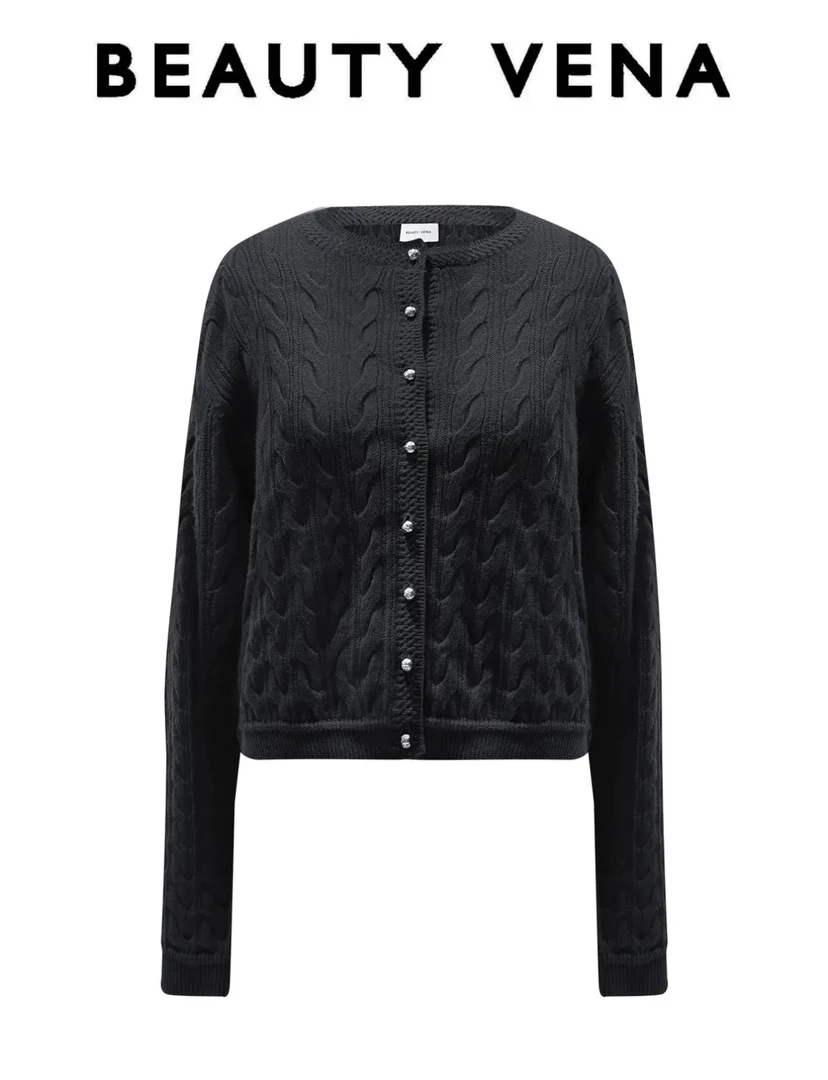 BEAUTY VENA秋冬针织羊绒开衫4WL002