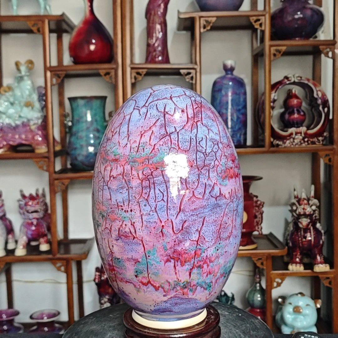 摆件笑**生钧瓷摆件神后镇钧瓷