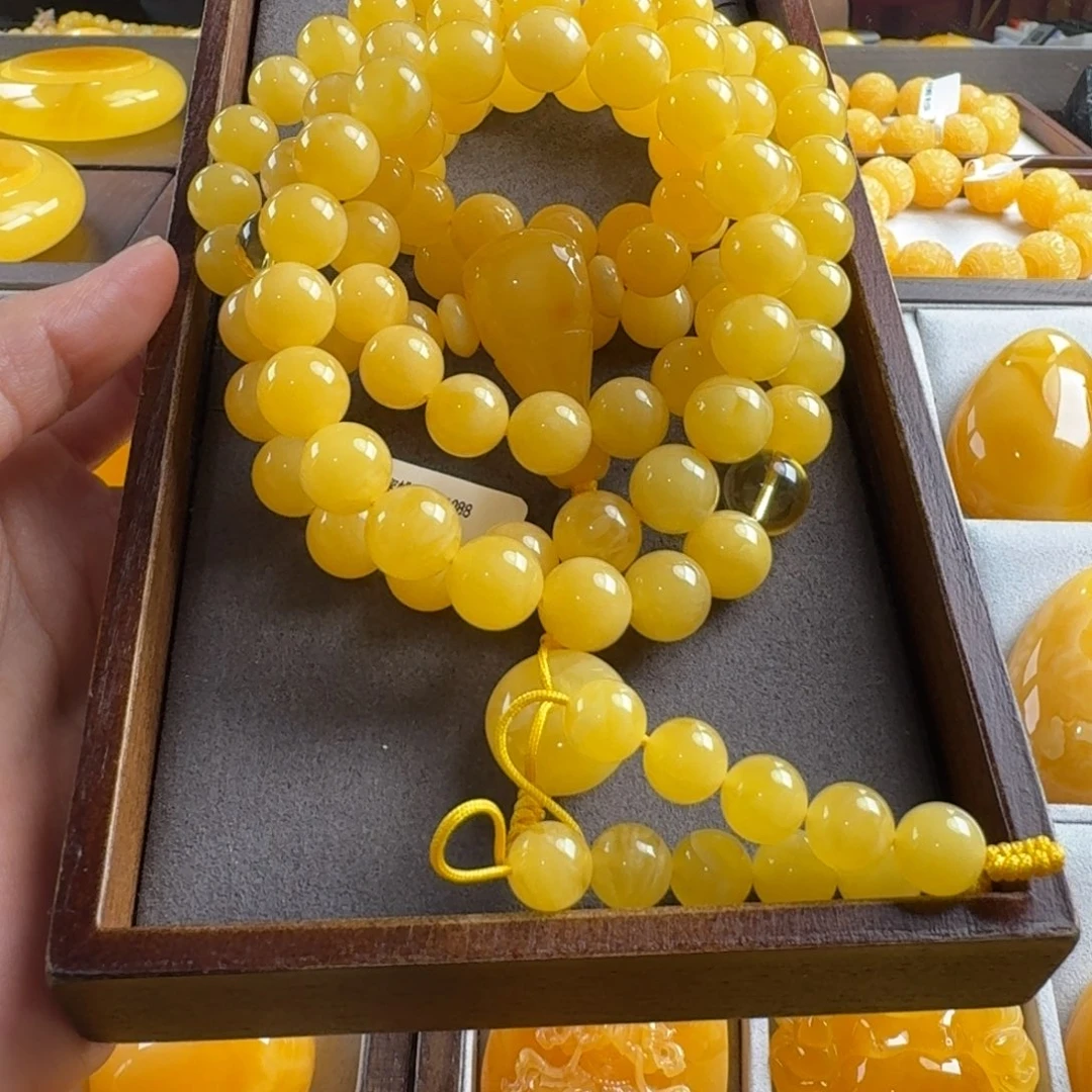 蜜蜡毛衣链未镶嵌