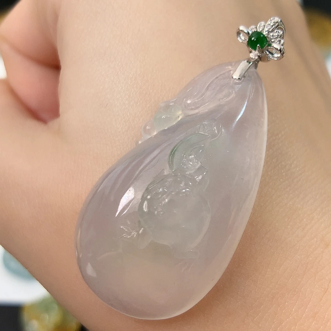 颈饰未镶嵌翡翠钱袋