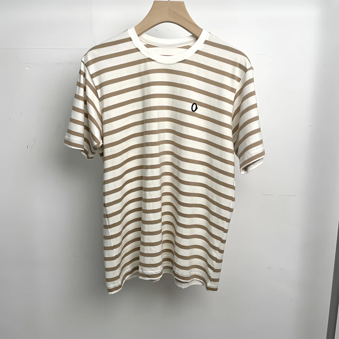 【出口日单】o条纹圆领短袖T恤夏季