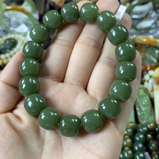 透闪石质玉手串未镶嵌涓*