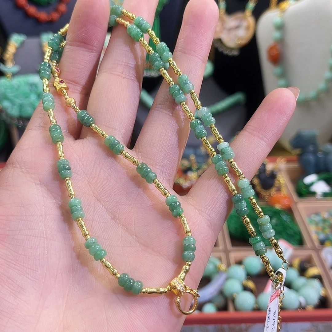 翡翠未镶嵌颈饰万能链