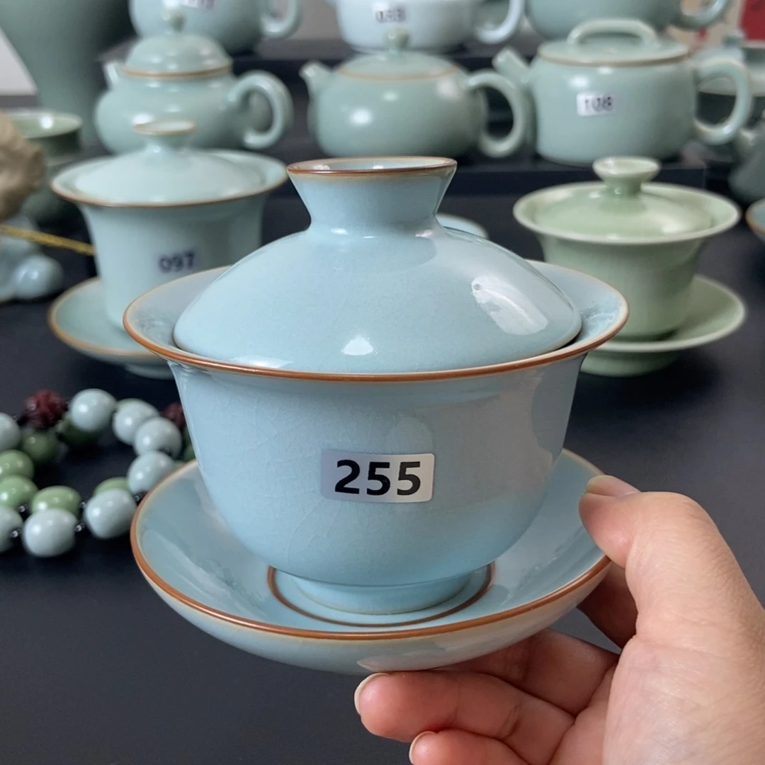 壶吴文杰老师盖碗微瑕