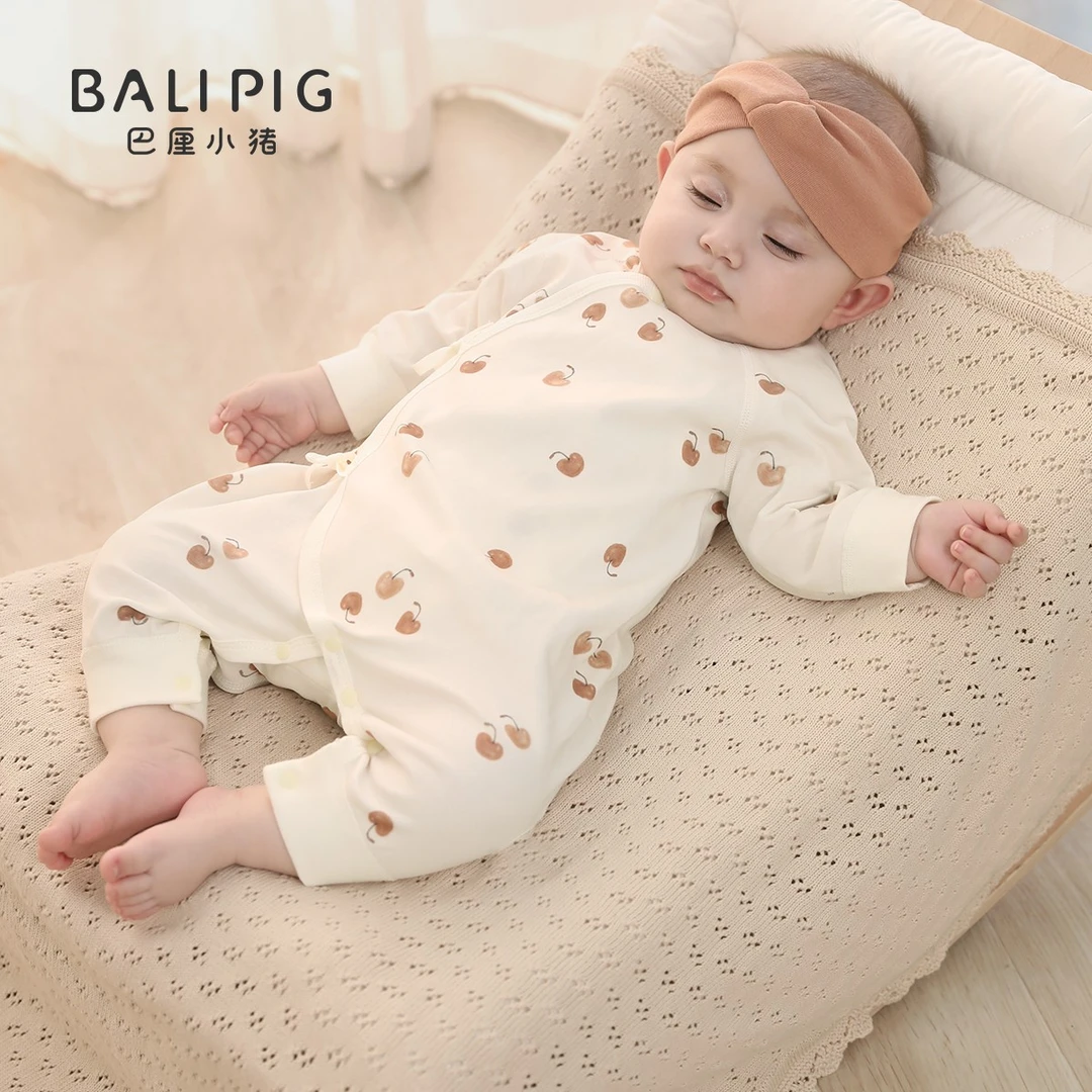 新生儿衣服a类纯棉春秋宝宝连体衣秋季初生儿绑带和尚服婴儿睡衣