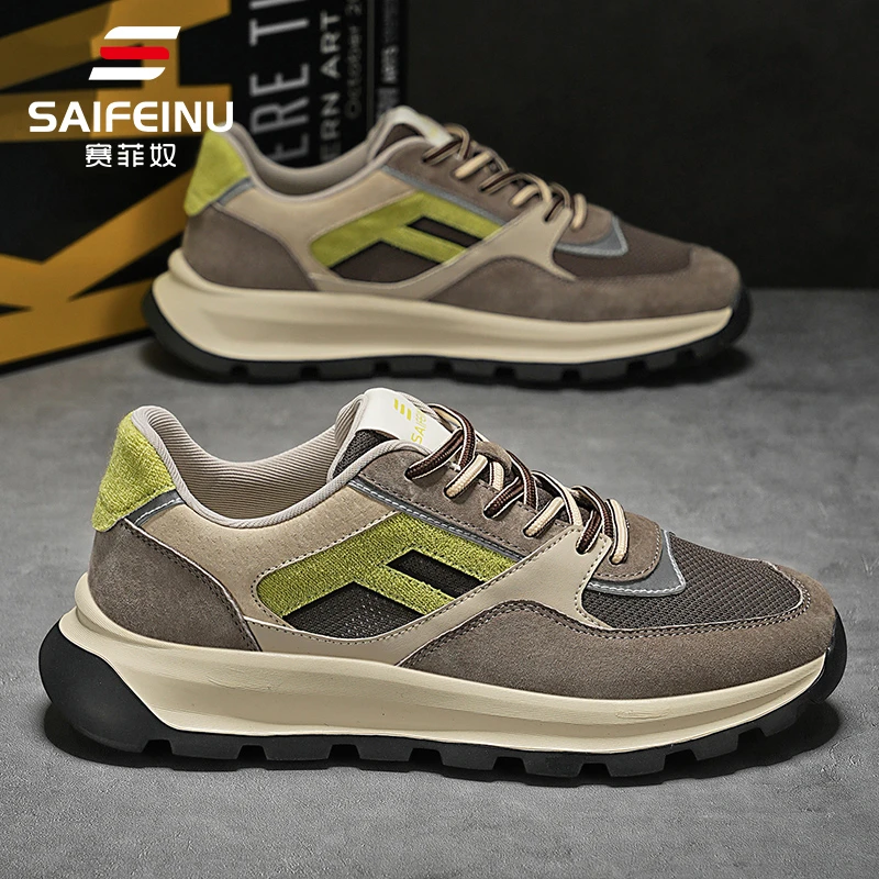 SAIFEINU/赛菲奴四季新款男鞋休闲鞋百搭运动阿甘鞋增高潮流F8229
