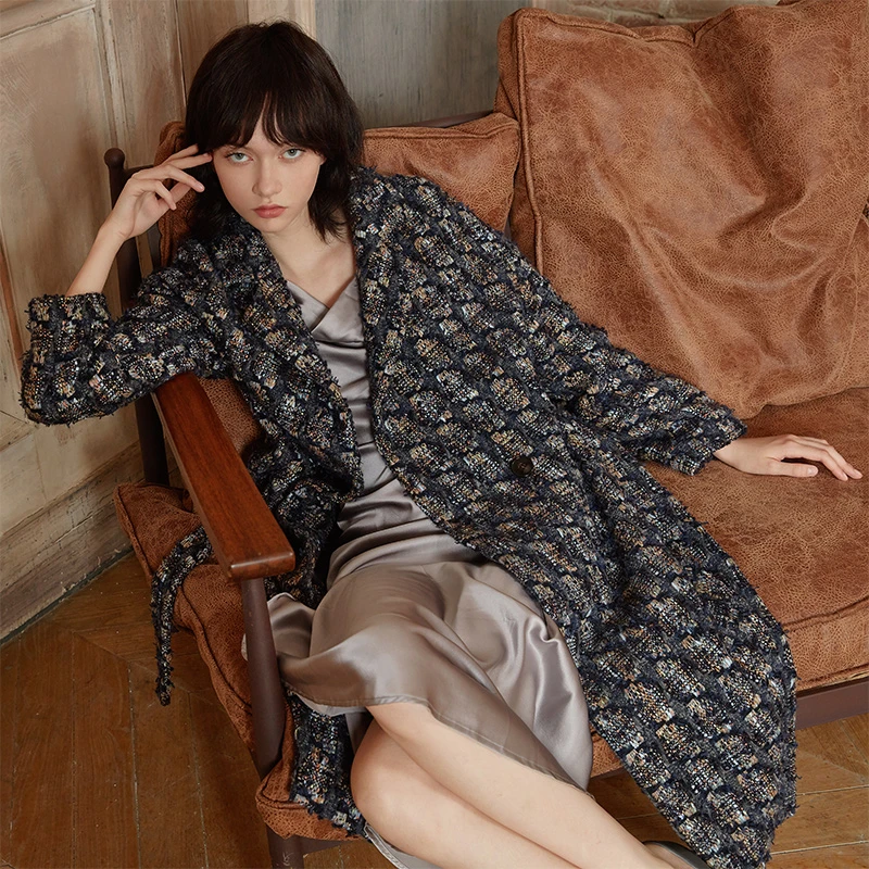 【Morking】编织玛瑙 英国口LINTON工坊-羊毛混纺长款大衣DY-263312