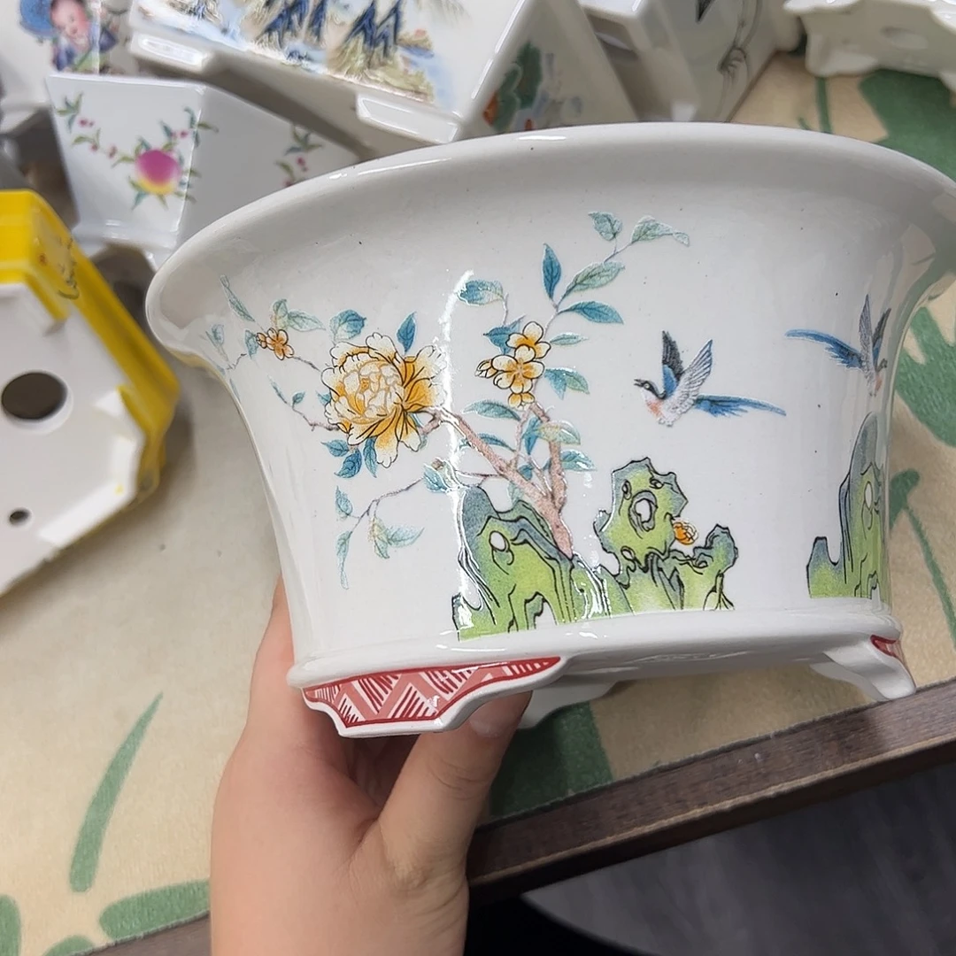 紫砂花盆075号瑕疵19.5/10cm