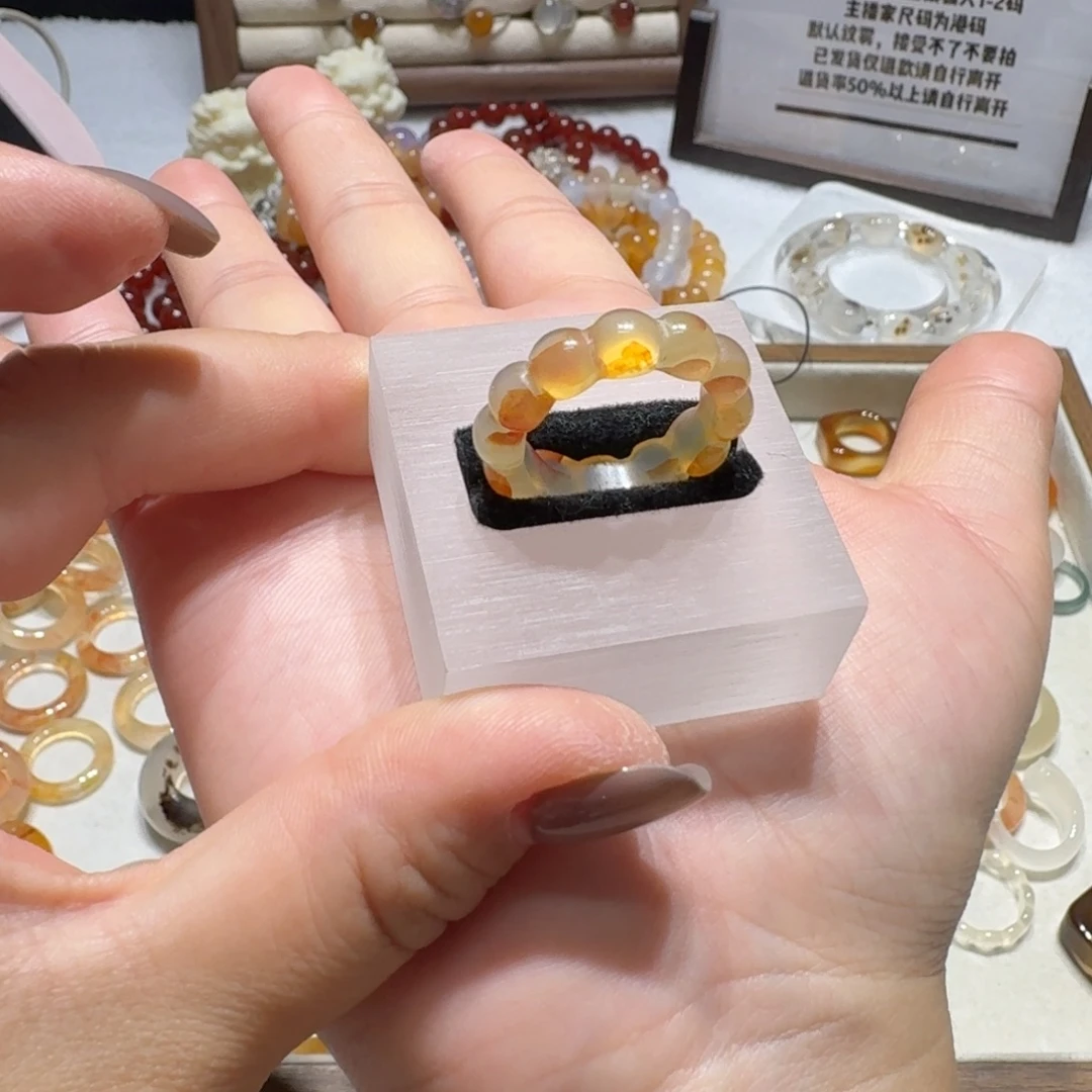 未镶嵌戒指玛瑙/玉髓港17福利不退换