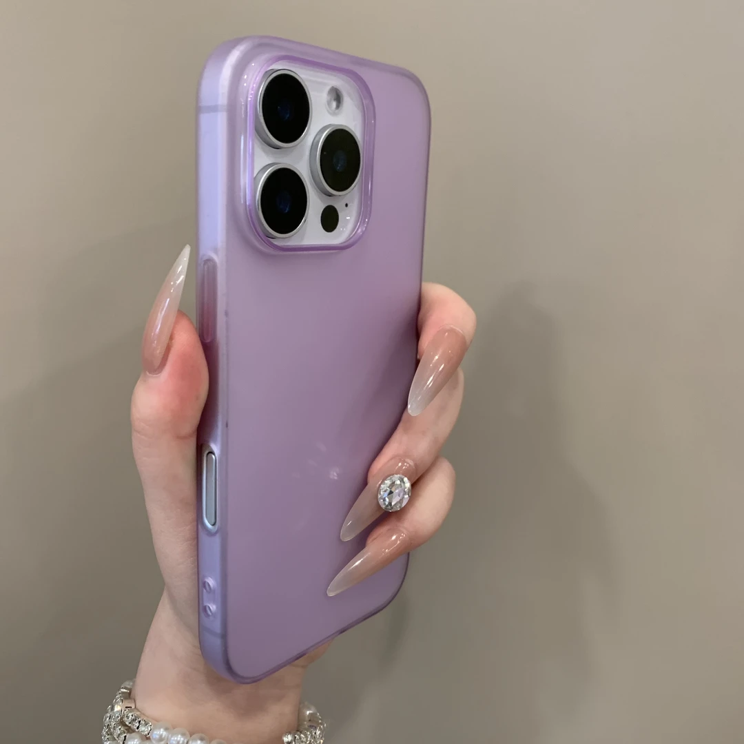 创意磨砂半透适用苹果16promax手机壳高级iPhone15个性14简约13女