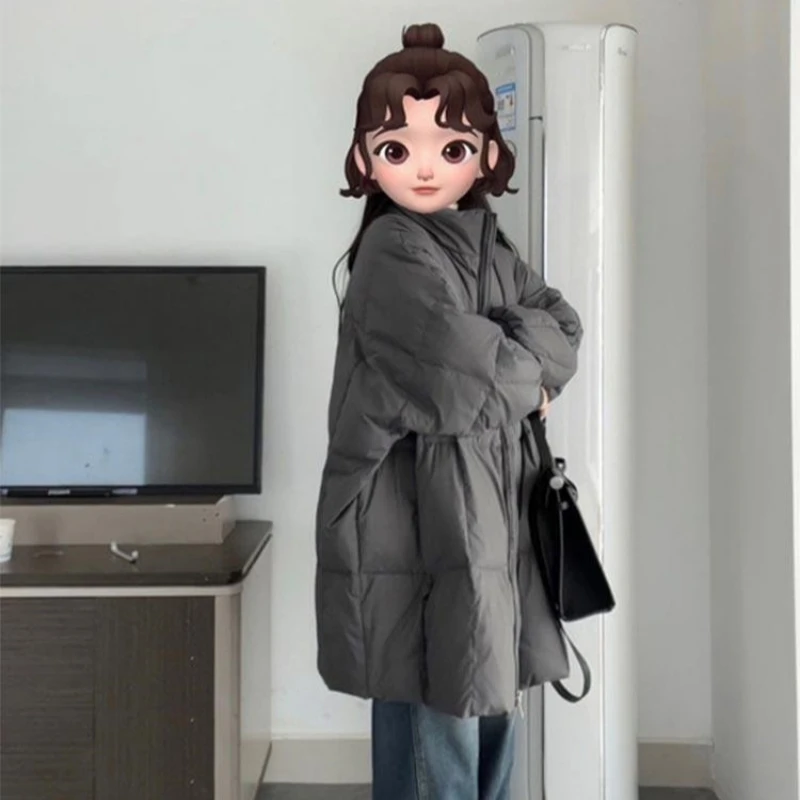 2025年新款棉服女冬中长款韩版宽松加厚休闲洋气外套棉袄时尚棉衣