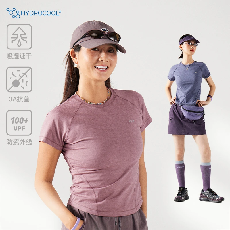 NothommeBLUE蓝岐吸湿速干运动T恤抗菌抑味UPF100显瘦短袖女夏季