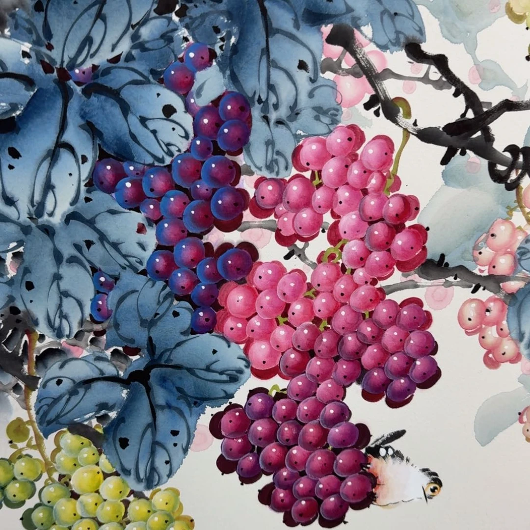 国画国画作品山水花鸟