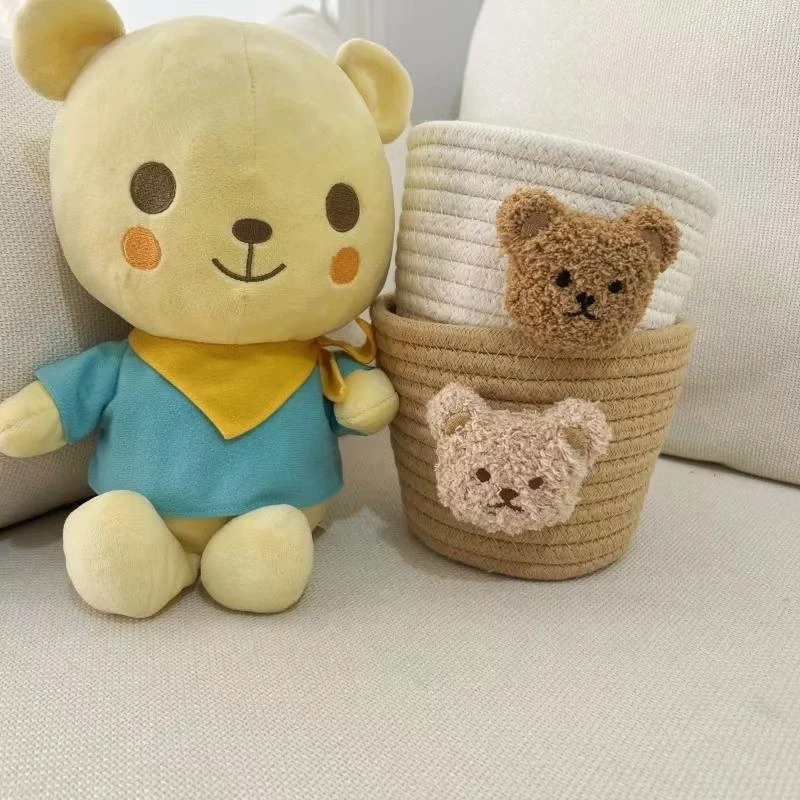 可折叠防霉可旋转玄关收纳筐卡通收纳玩具客厅纸巾