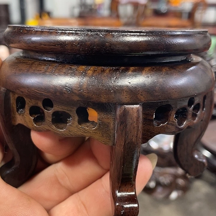 手工艺品琉璃红木底座工艺