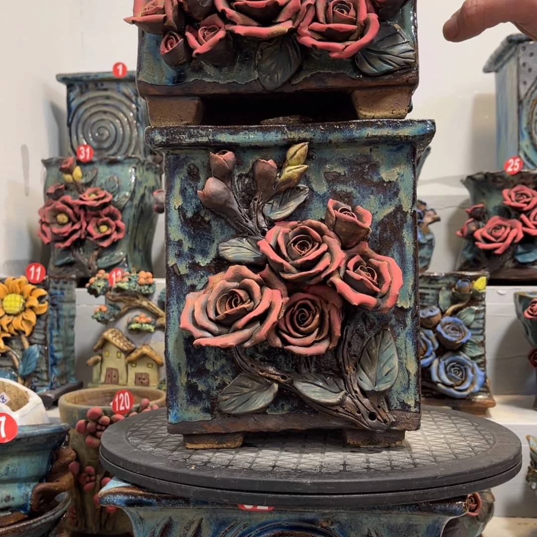 陶瓷汤****✨微瑕177 号陶然花盆