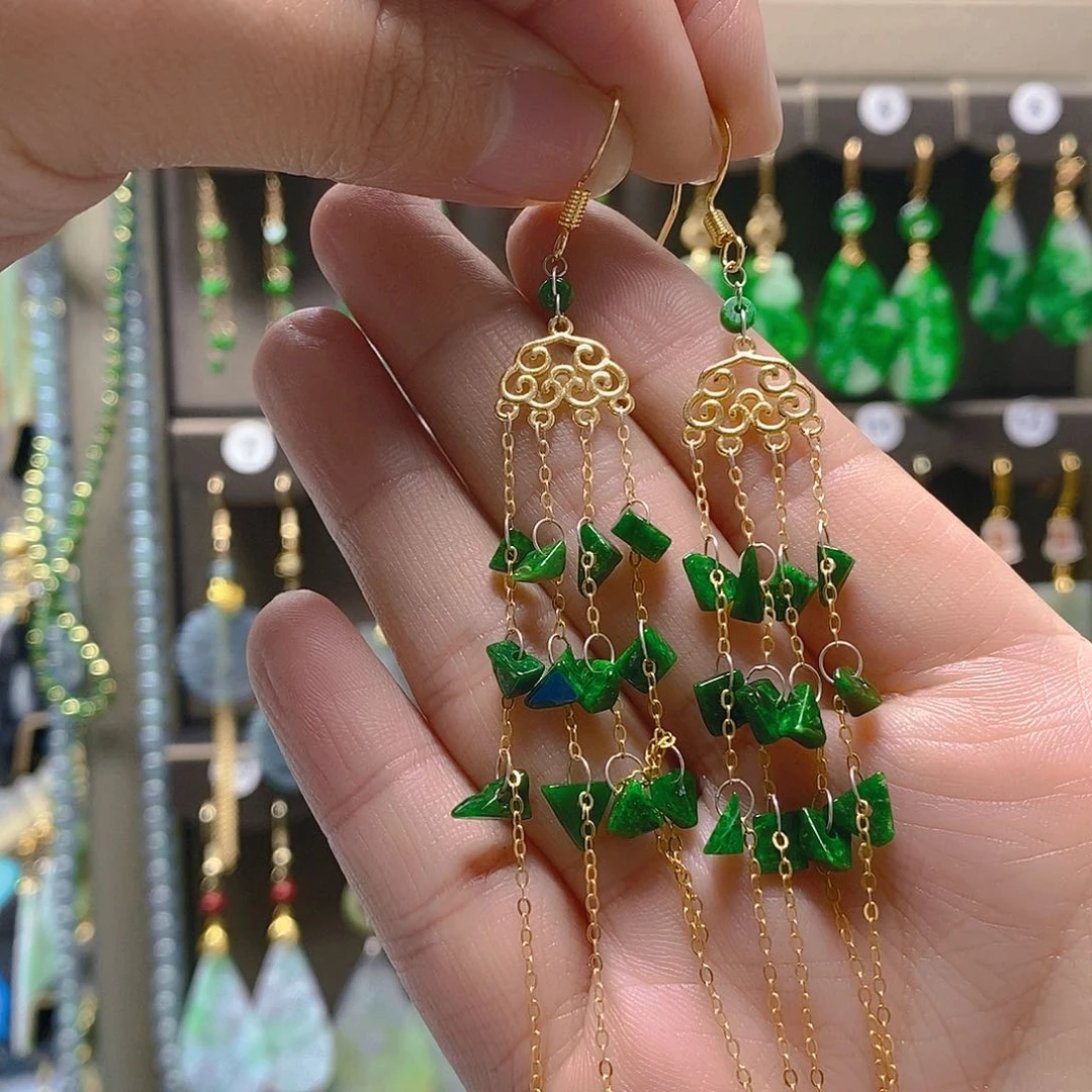 未镶嵌翡翠耳饰翡翠