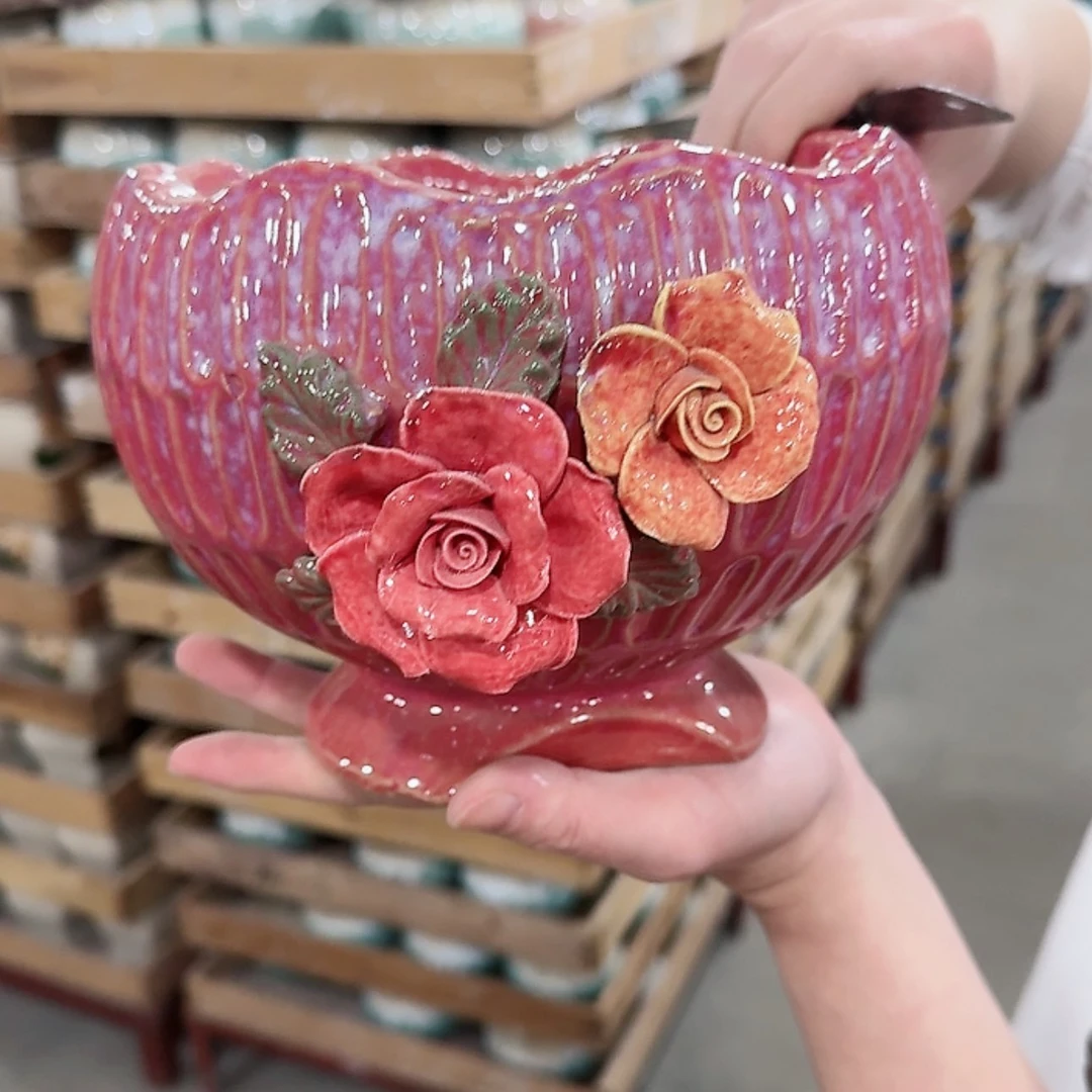 【闪购商品】陶瓷陶瓷多肉花盆有孔