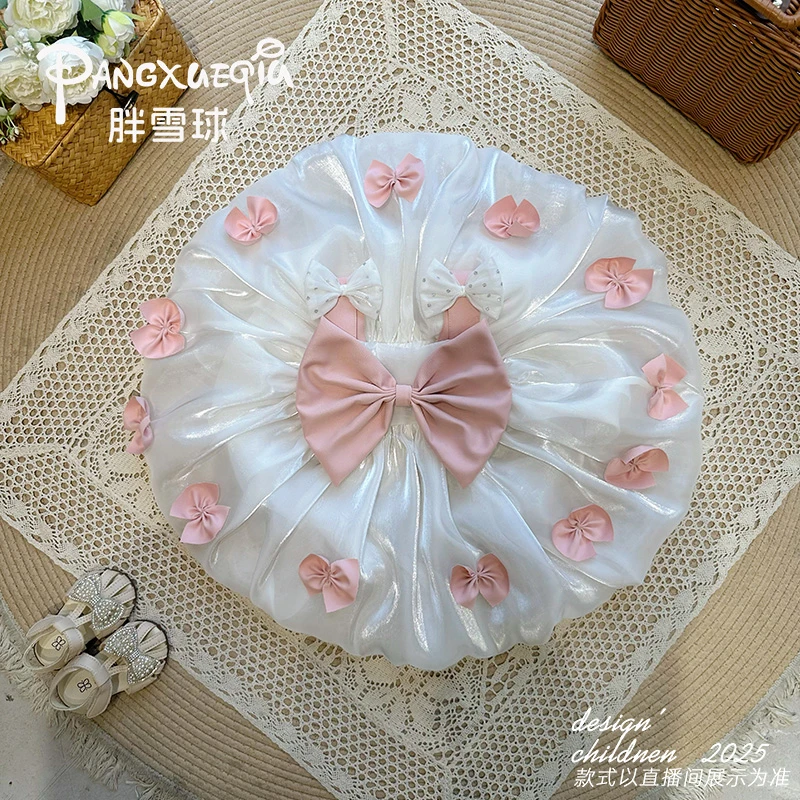 【胖雪球】2024新款萌娃夏季搭新款女童宝宝夏季公主连衣裙网红女宝