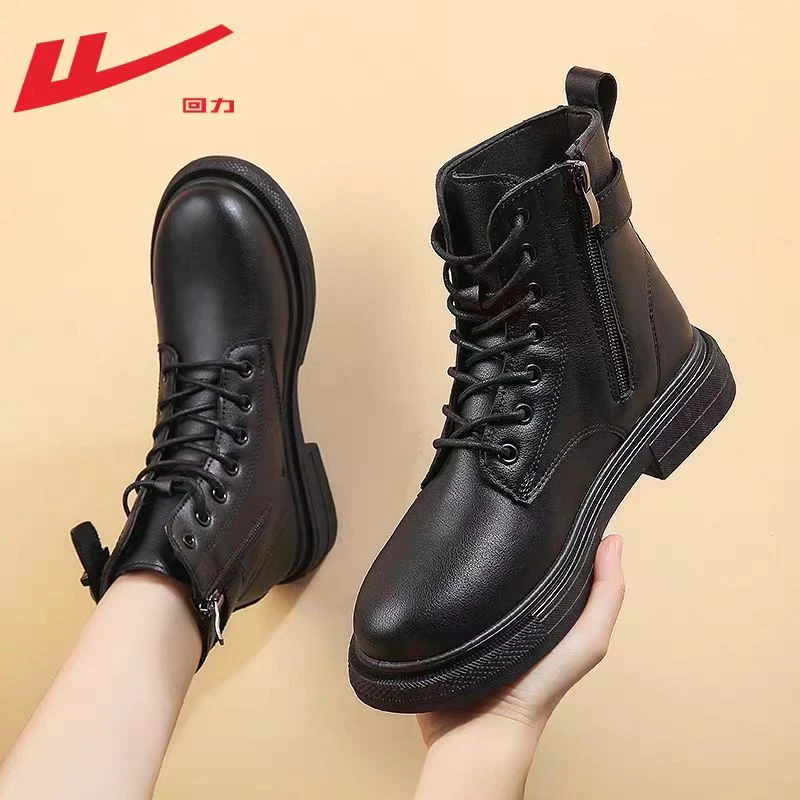 回力马丁靴英伦风厚底短靴女2025秋季新款复古小个子显高显瘦靴子