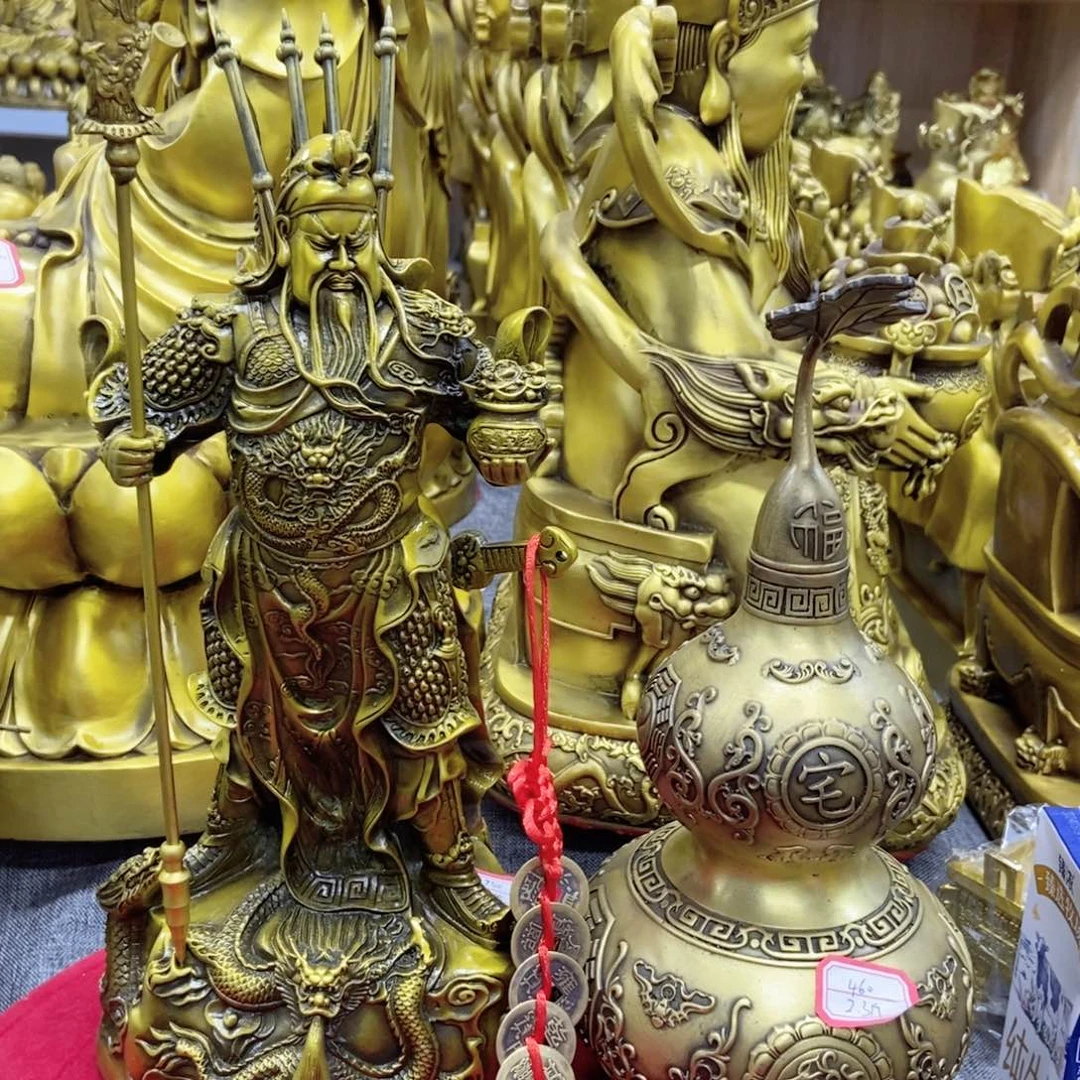 【闪购商品】花**阳铜29厘米关公葫芦25摆件