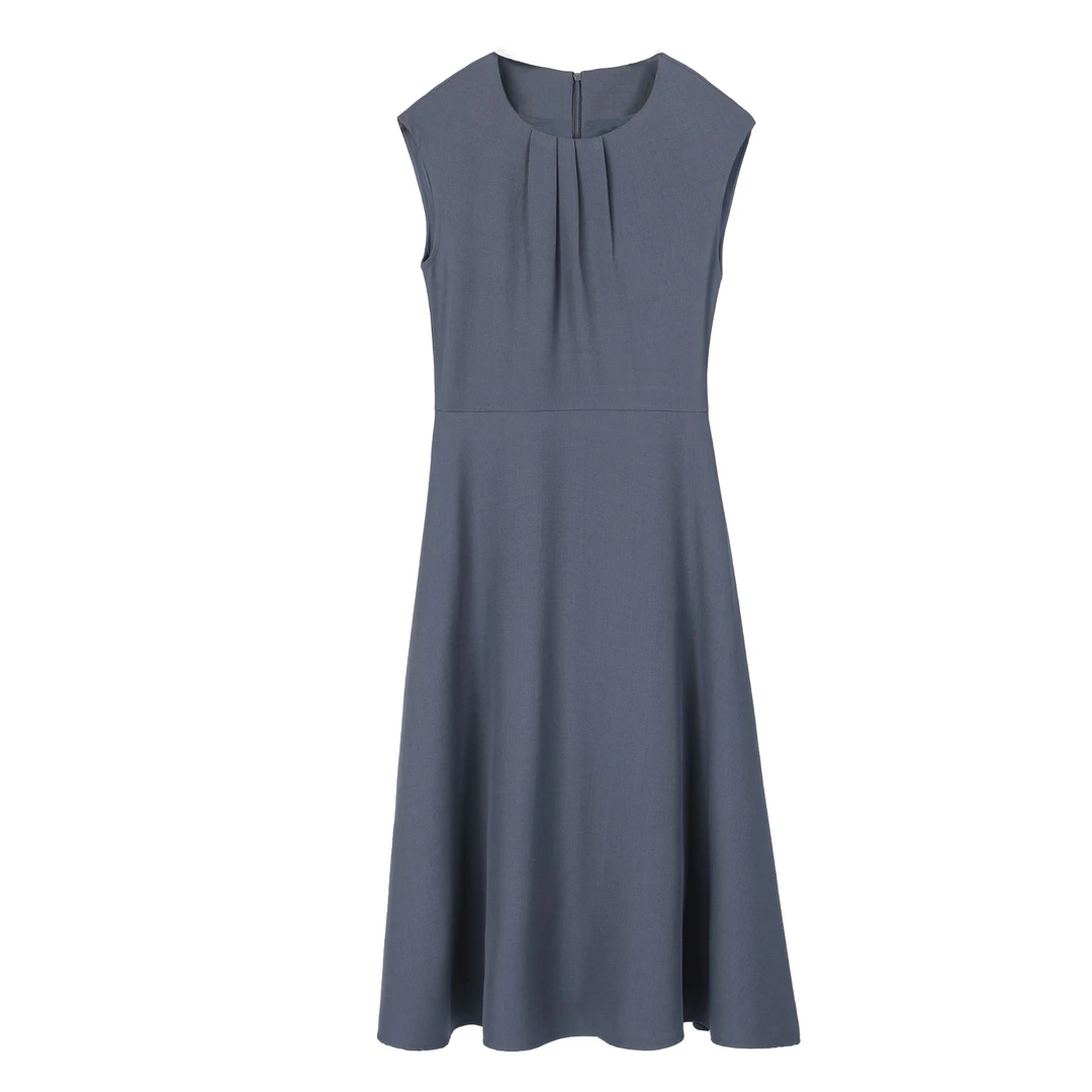 2025夏季精致设计感简约收腰修身小众时尚连衣裙B203