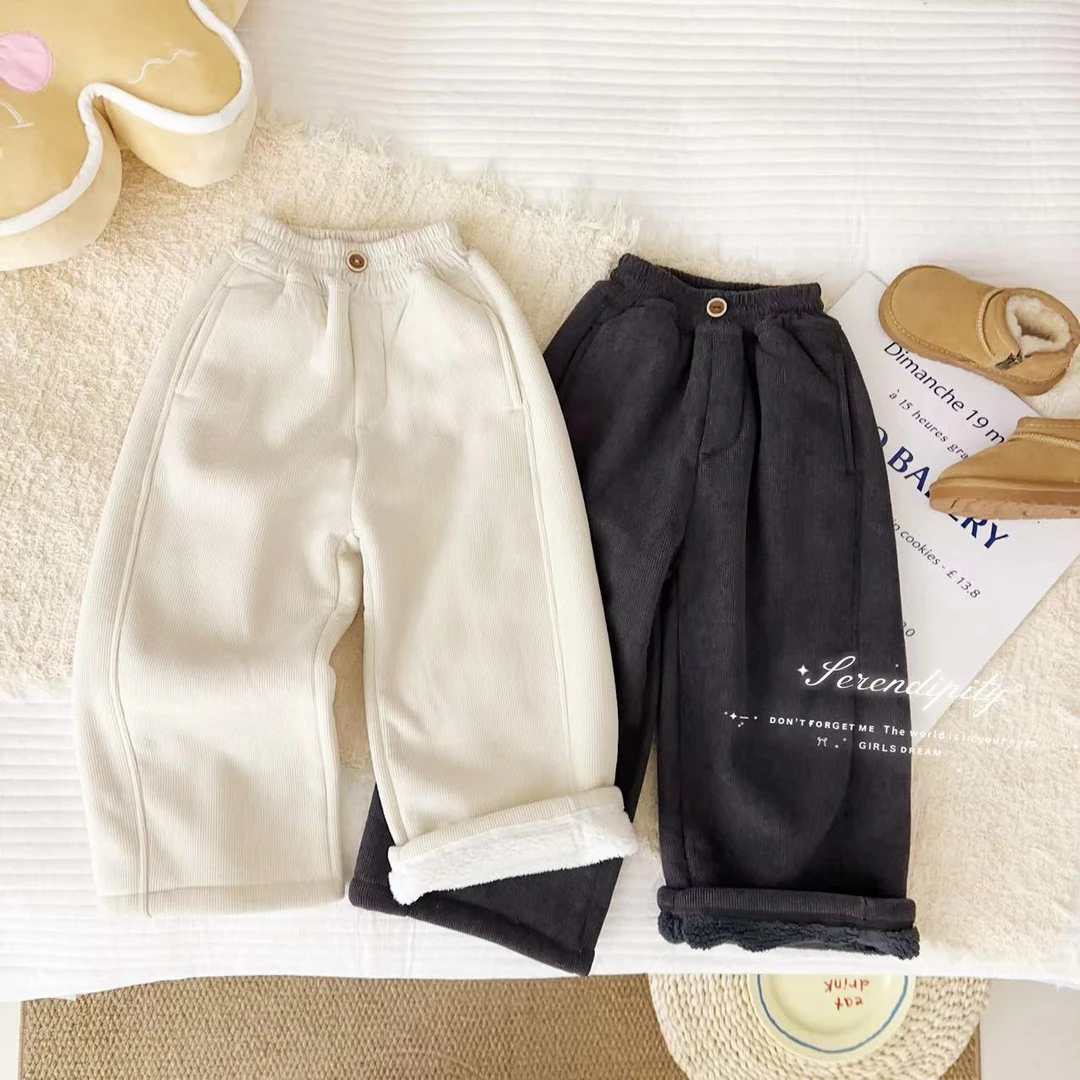 【新年特款】儿童加绒加厚灯芯绒休闲宽松阔腿裤