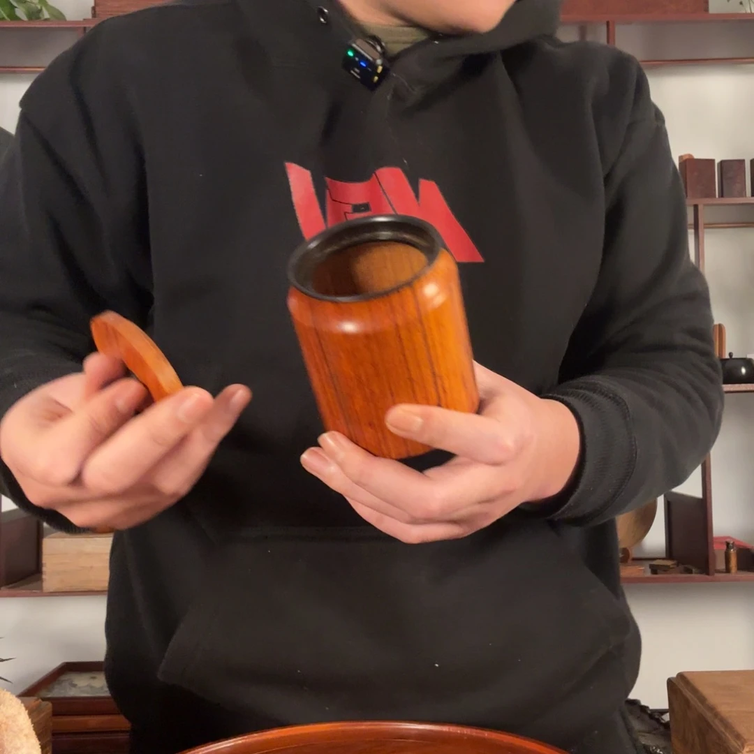 今***我木大果紫檀茶叶罐11