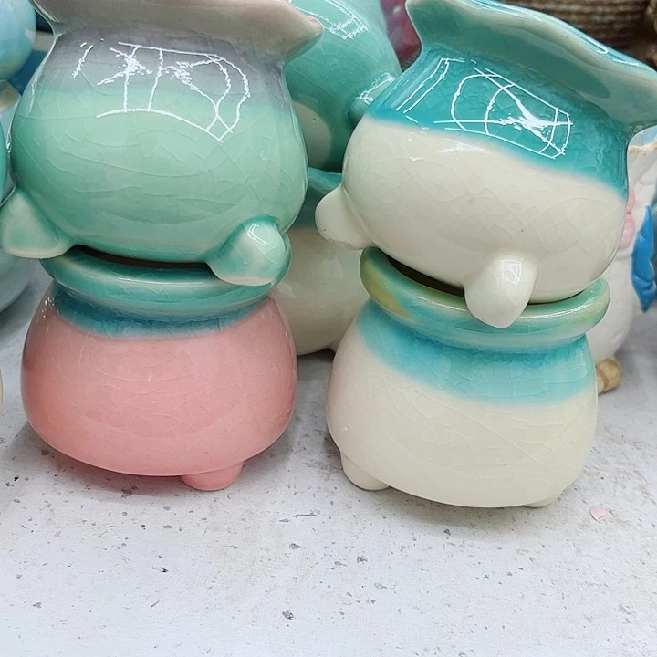 多肉绿植陶瓷花盆9.9包邮，有孔