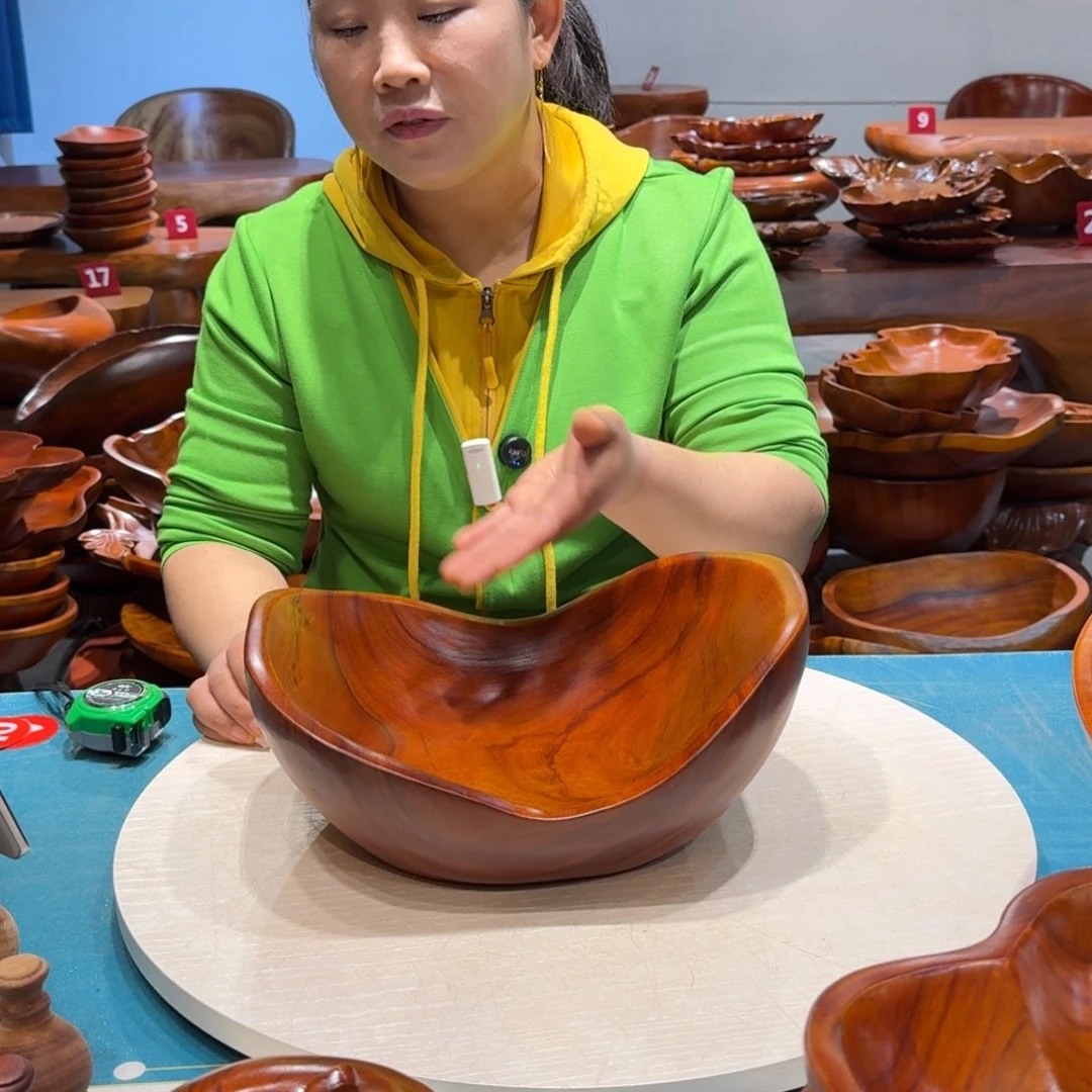 木手工果盘 香樟实木