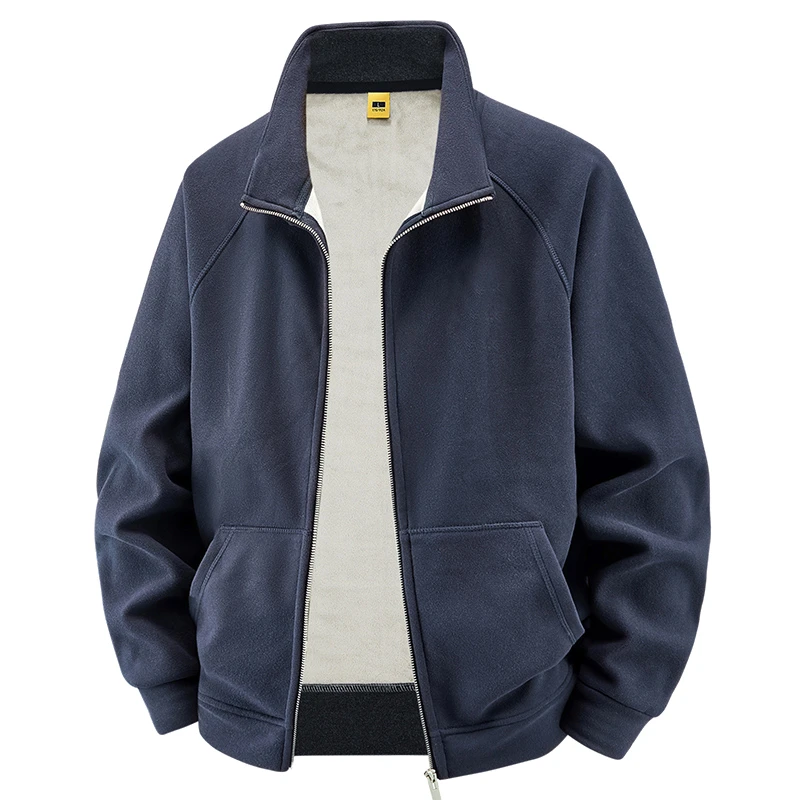 秋季新奥利绒休闲保暖上衣男士拉链美式立领拉链卫衣潮流百搭户外