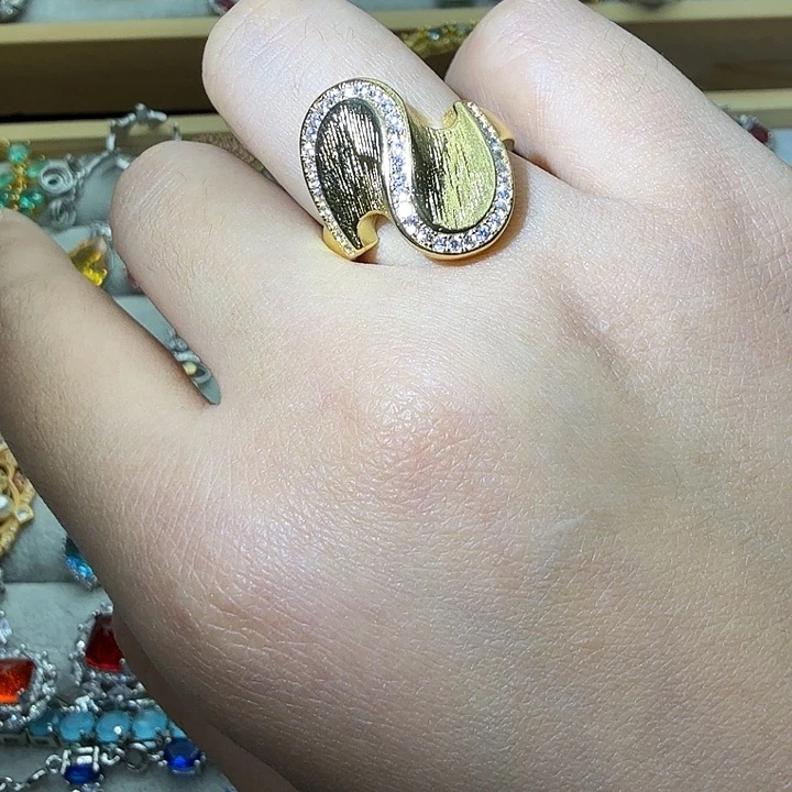 戒指烟晶银S925镶嵌