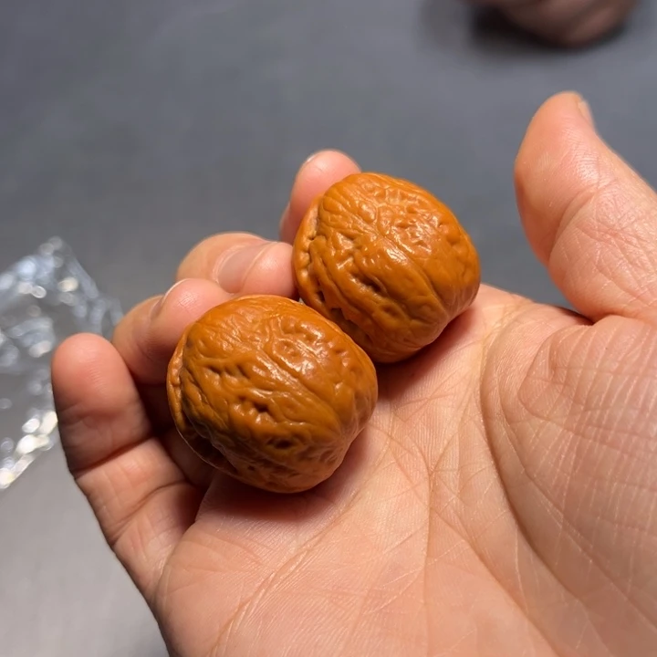 文玩核桃把件方尊金蟾8434