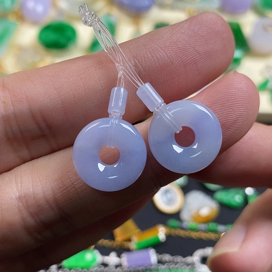 翡翠未镶嵌耳饰翡翠