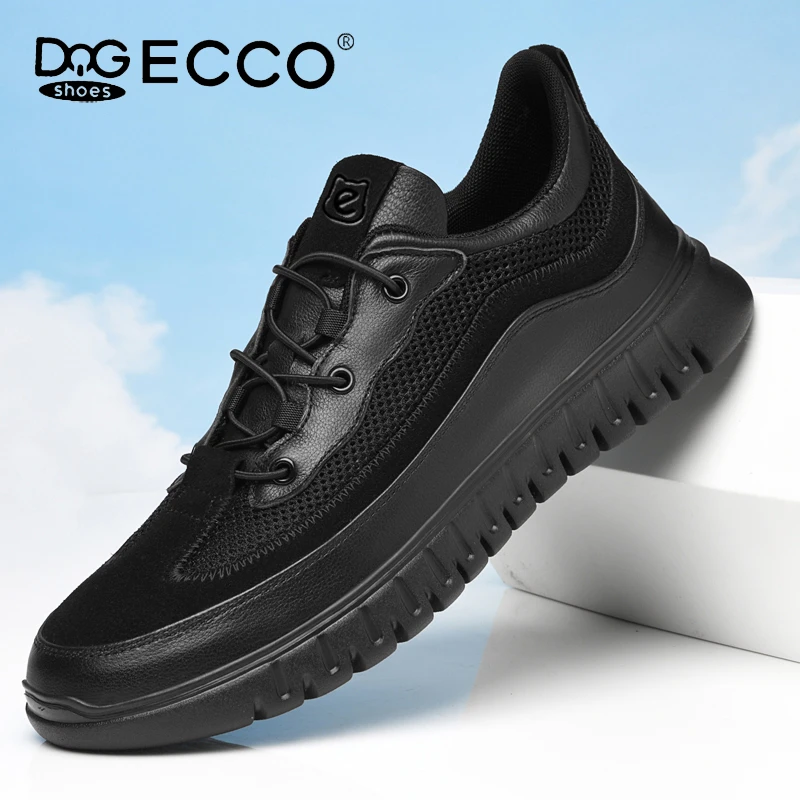 DQGECCO爱步特伦旗舰正品男鞋秋季休闲鞋网布网面冬季透气板鞋