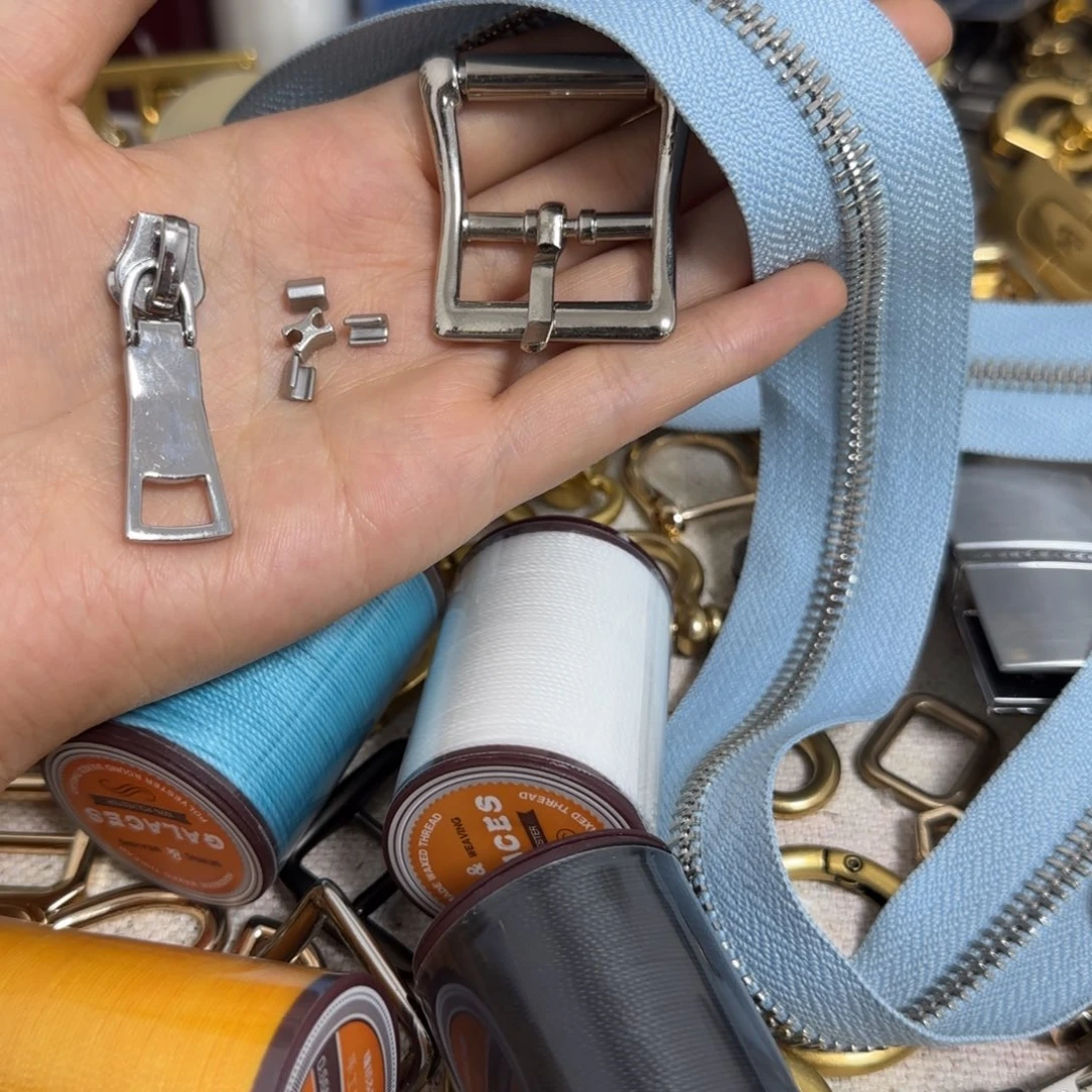 拉链2米拉链头上下止日子针各一份蜡线4卷