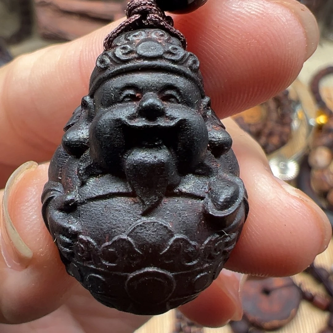 降真香无事牌小财神