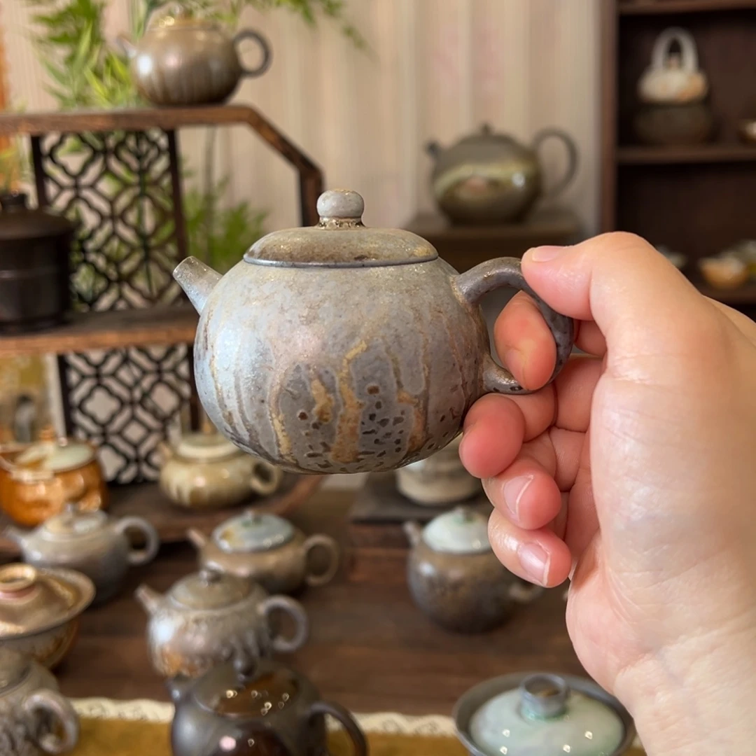 13中白重落灰精品壶