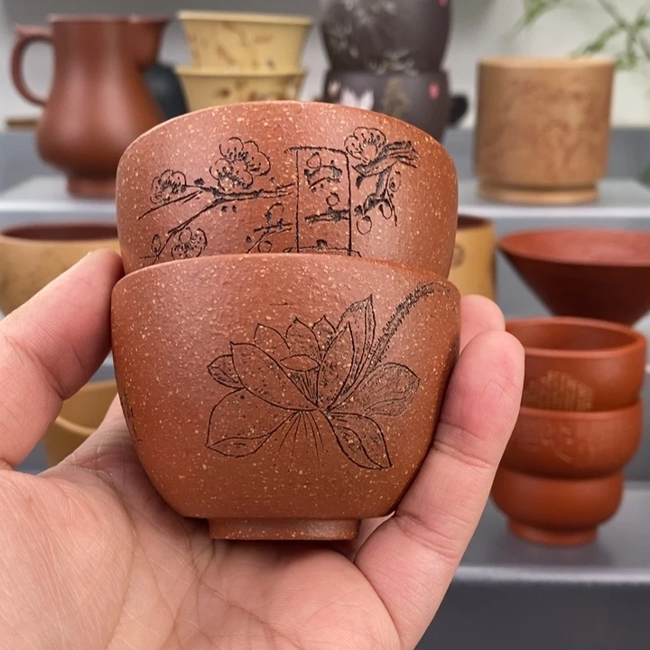 紫砂茶杯小**?宜兴主人杯