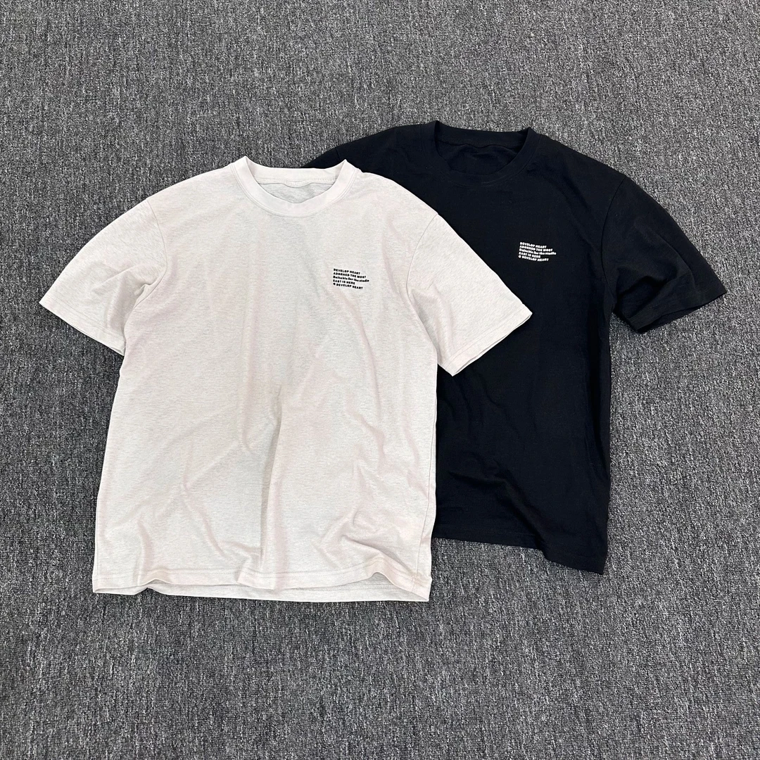 【夏季福利】亚麻莱赛尔凉感轻薄男士合身圆领短袖T恤立体胶印2587