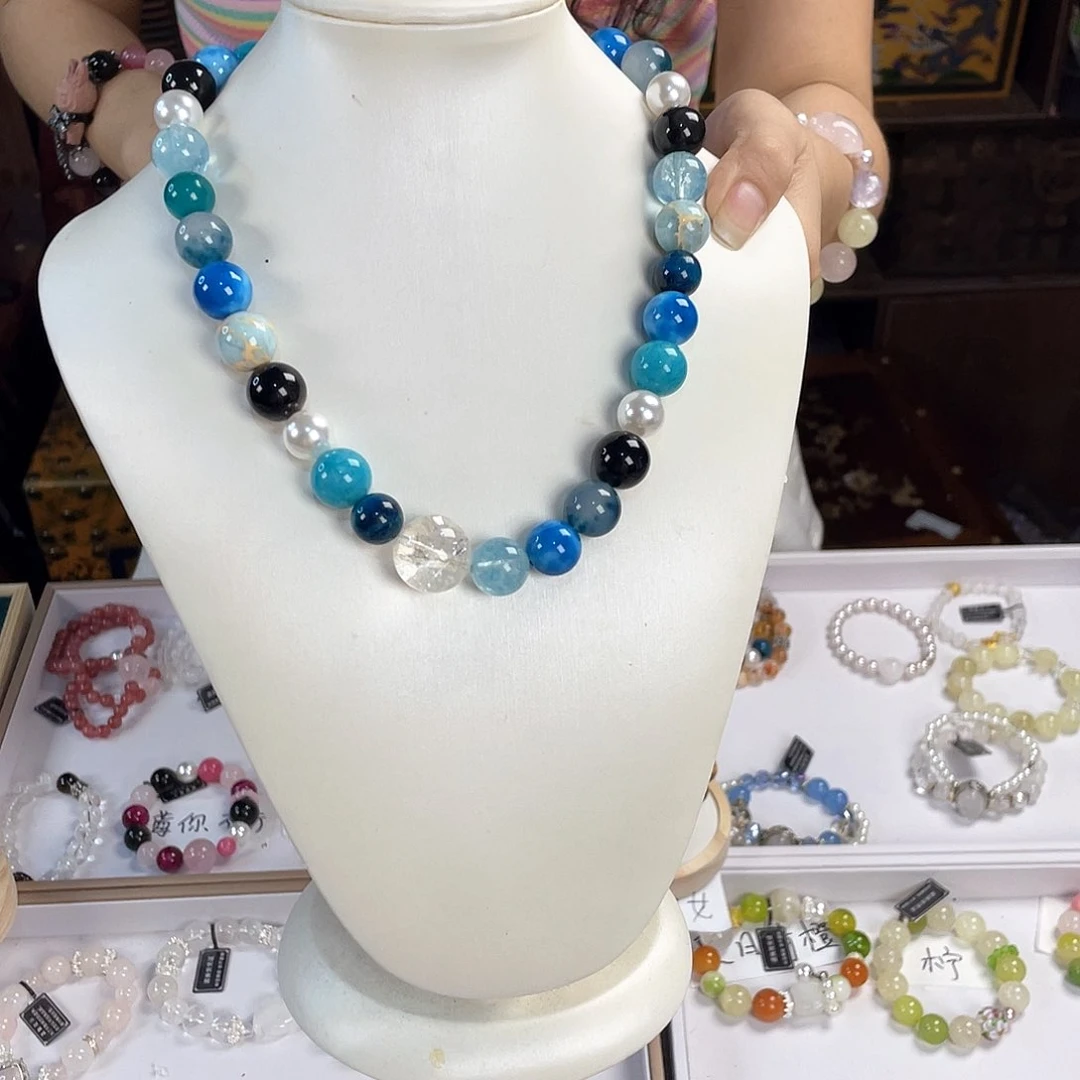 水晶手链银S925镀金镶嵌