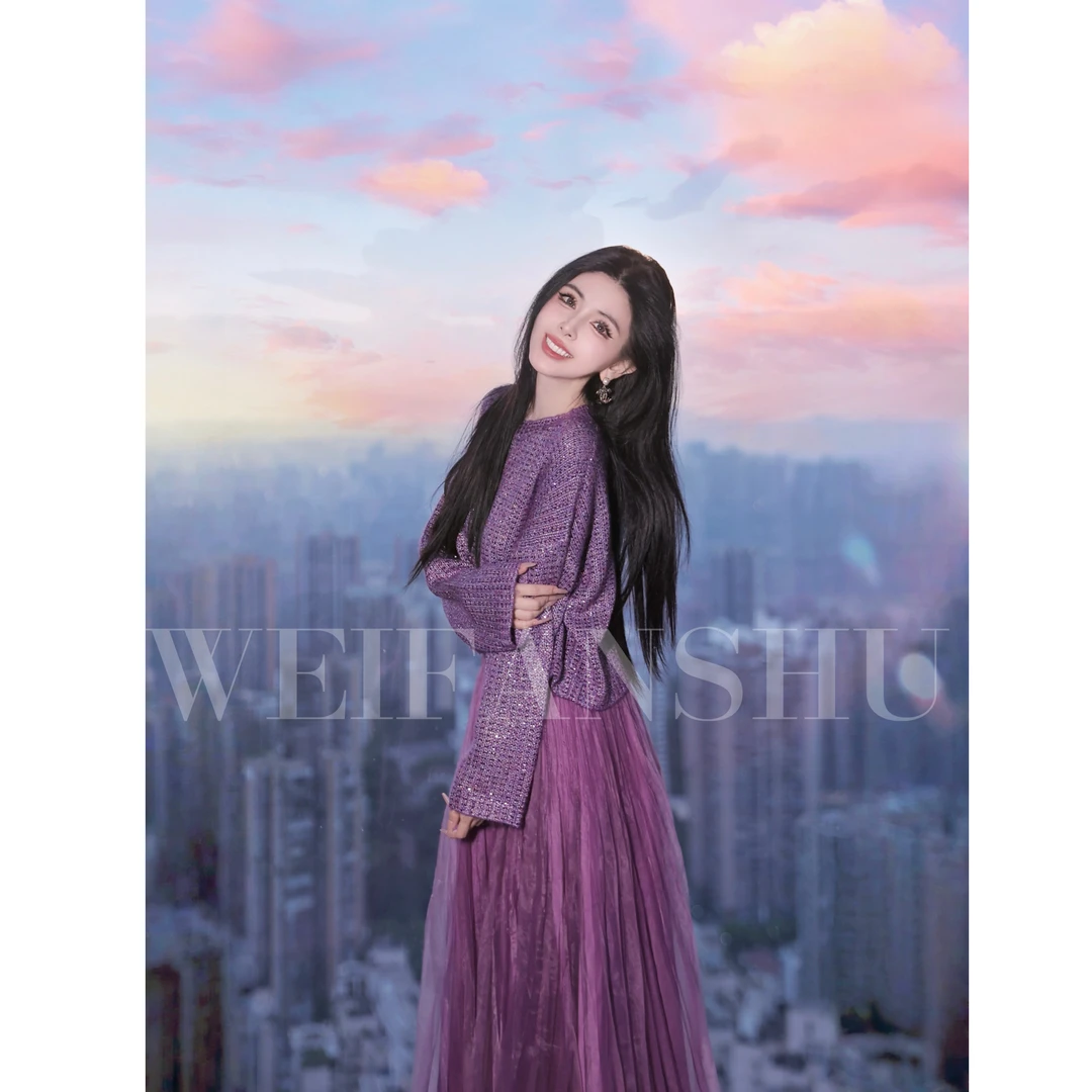 WEIFANSHU/魏凡舒【漫步庄园】早秋新款时髦气质仙气法式纱裙半身裙