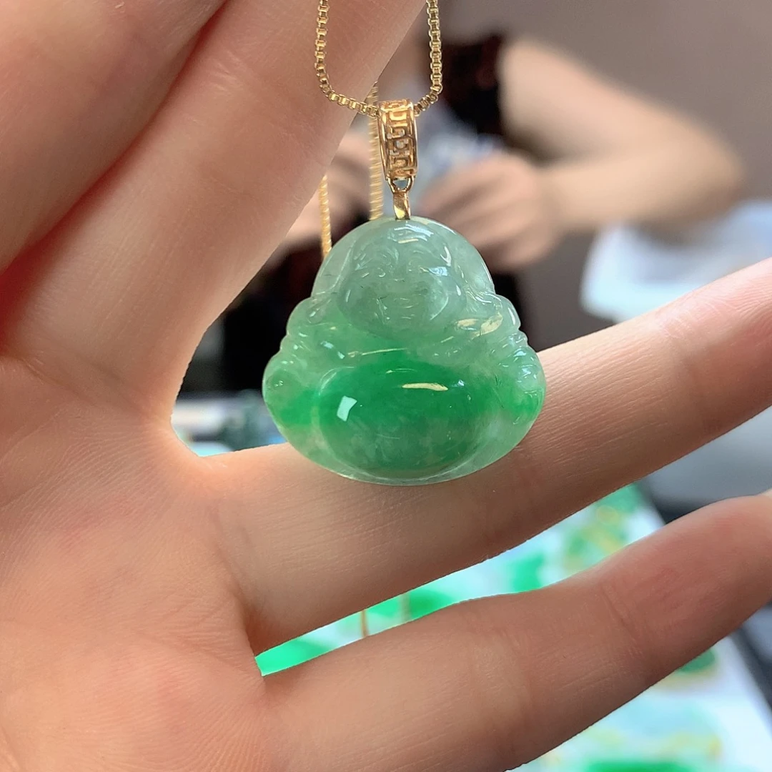 翡翠银S925镶嵌颈饰翡翠
