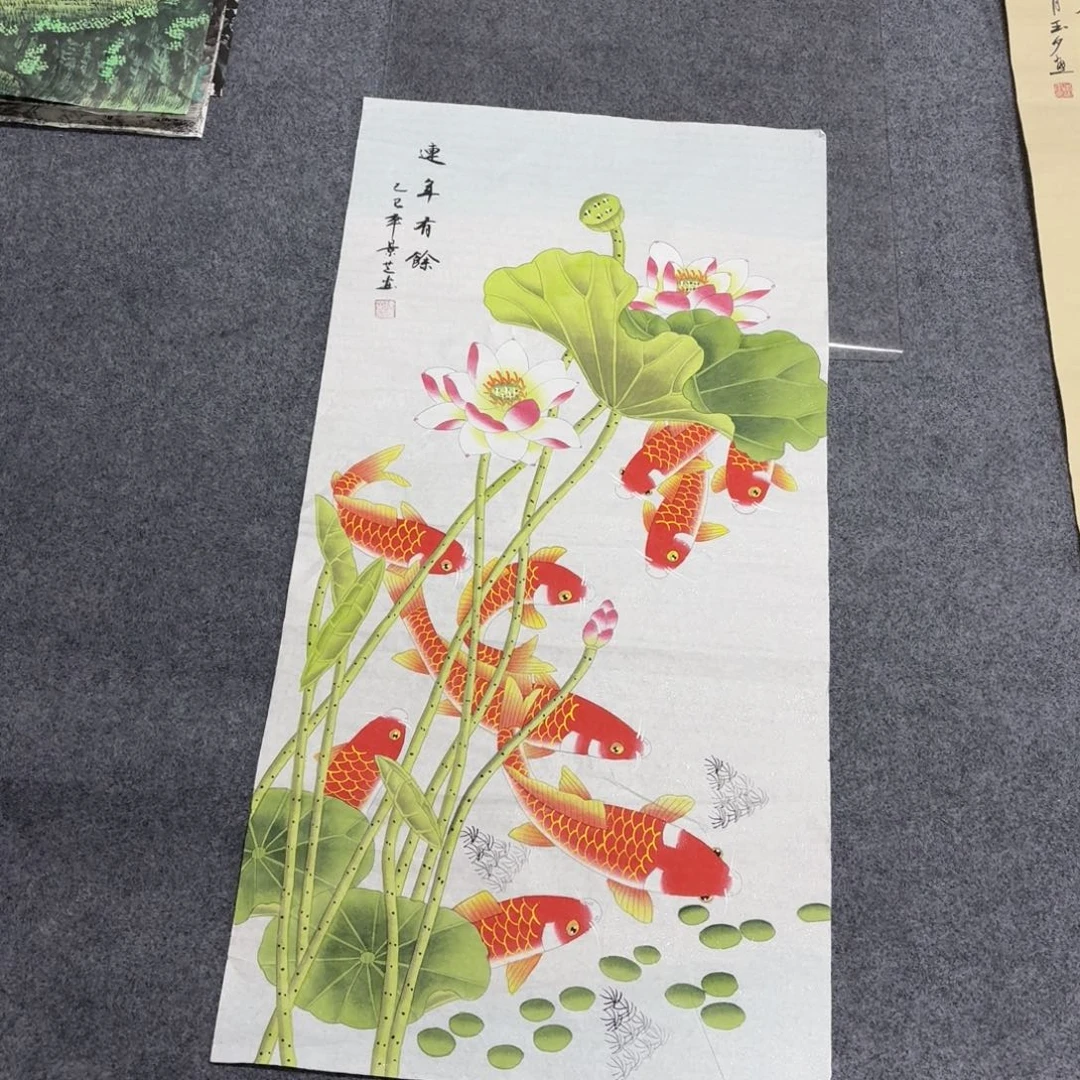 国画100×50工笔手绘画画画