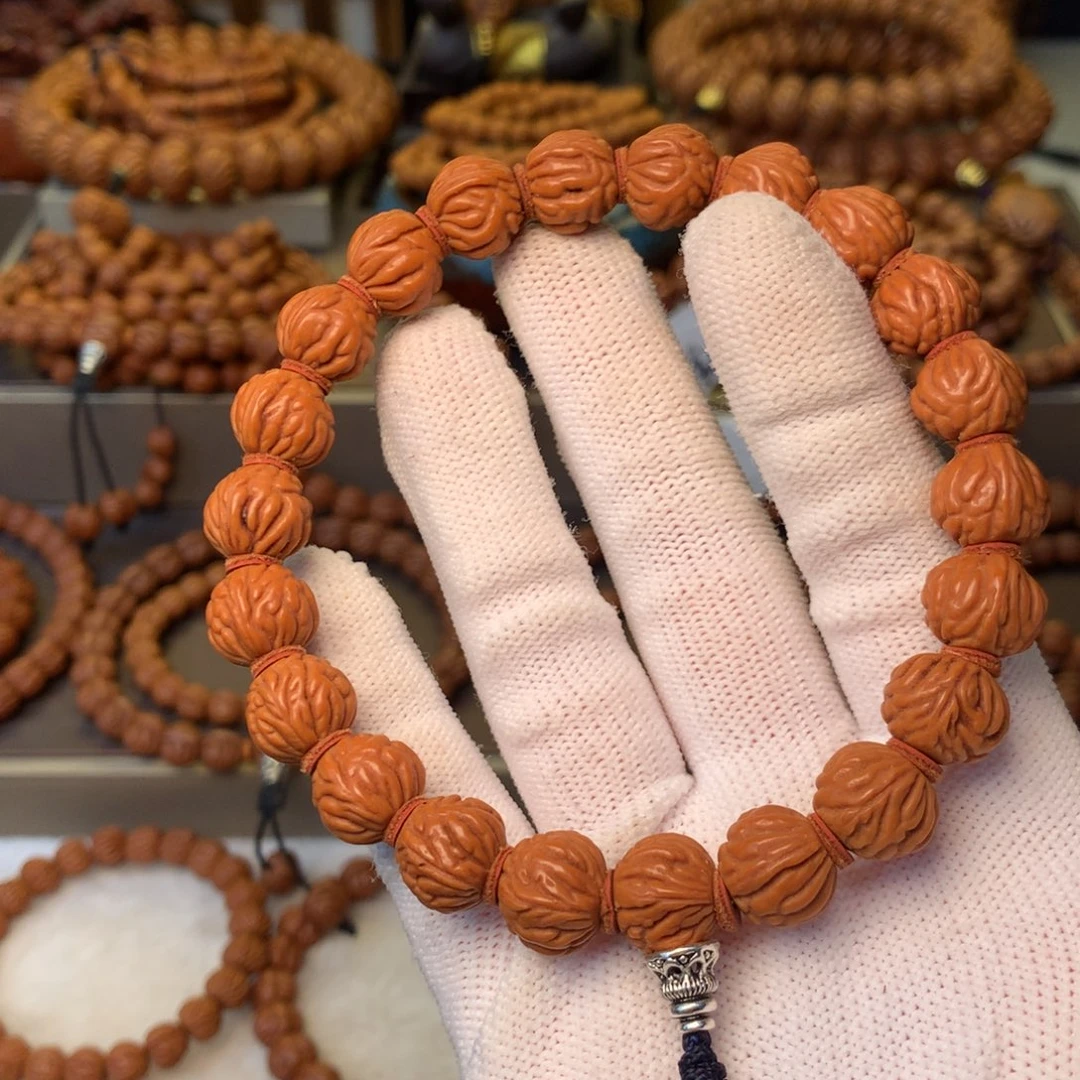 桃核手串秦岭龙纹